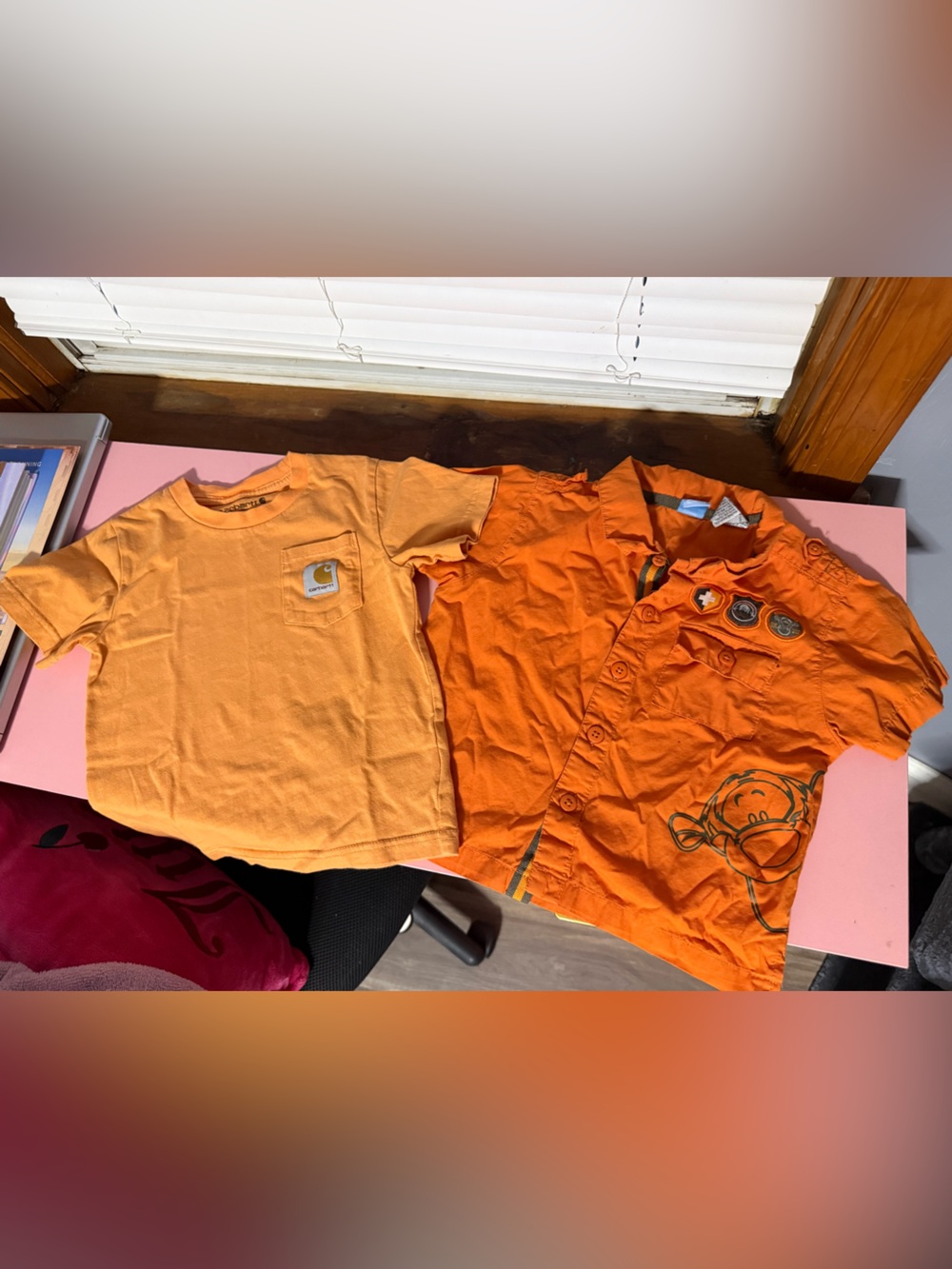 Carhartt & Disney Kids Orange Short Sleeve Shirts - 2-Pack